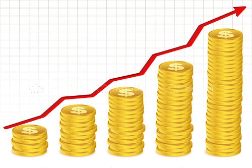 Stacked Coins Growth Chart